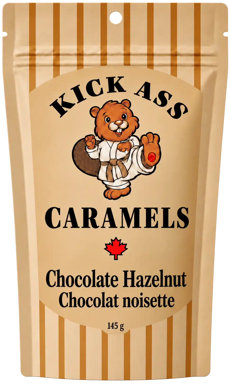 Kick Ass Caramels Chocolate Hazelnut caramels, 145 g bag